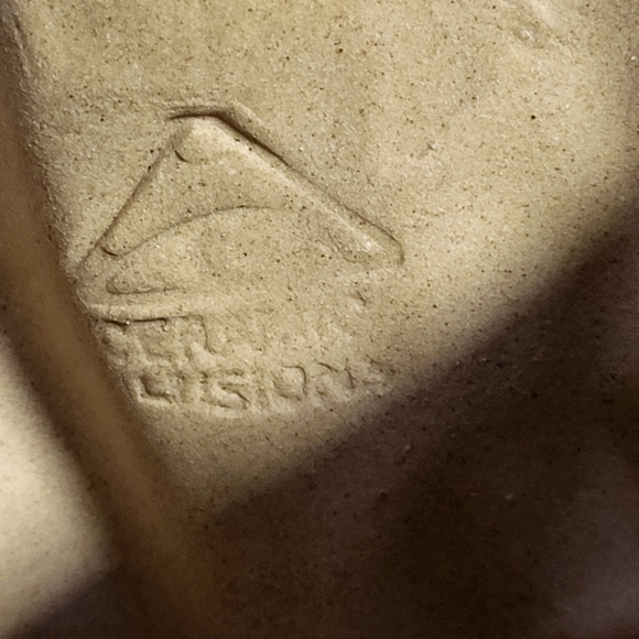 Vintage Ceramic Illusions Crinkled Paper Bag Vase Trmpe L’ Oeil Pop Art 8" - Picture 7 of 12